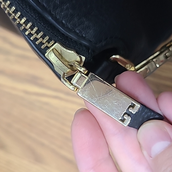 Tory Burch Plaque Meyer Pebbled Leather Convertible Satchel Bag - Picture 10 of 12